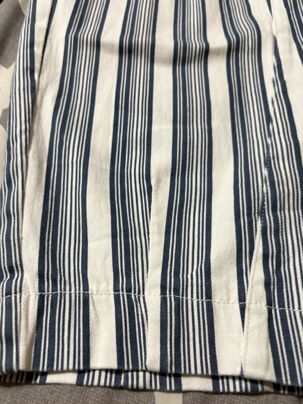 Luvamia High-Rise Wide Leg Barrel Pants-Navy & White Stripes - Picture 12 of 14